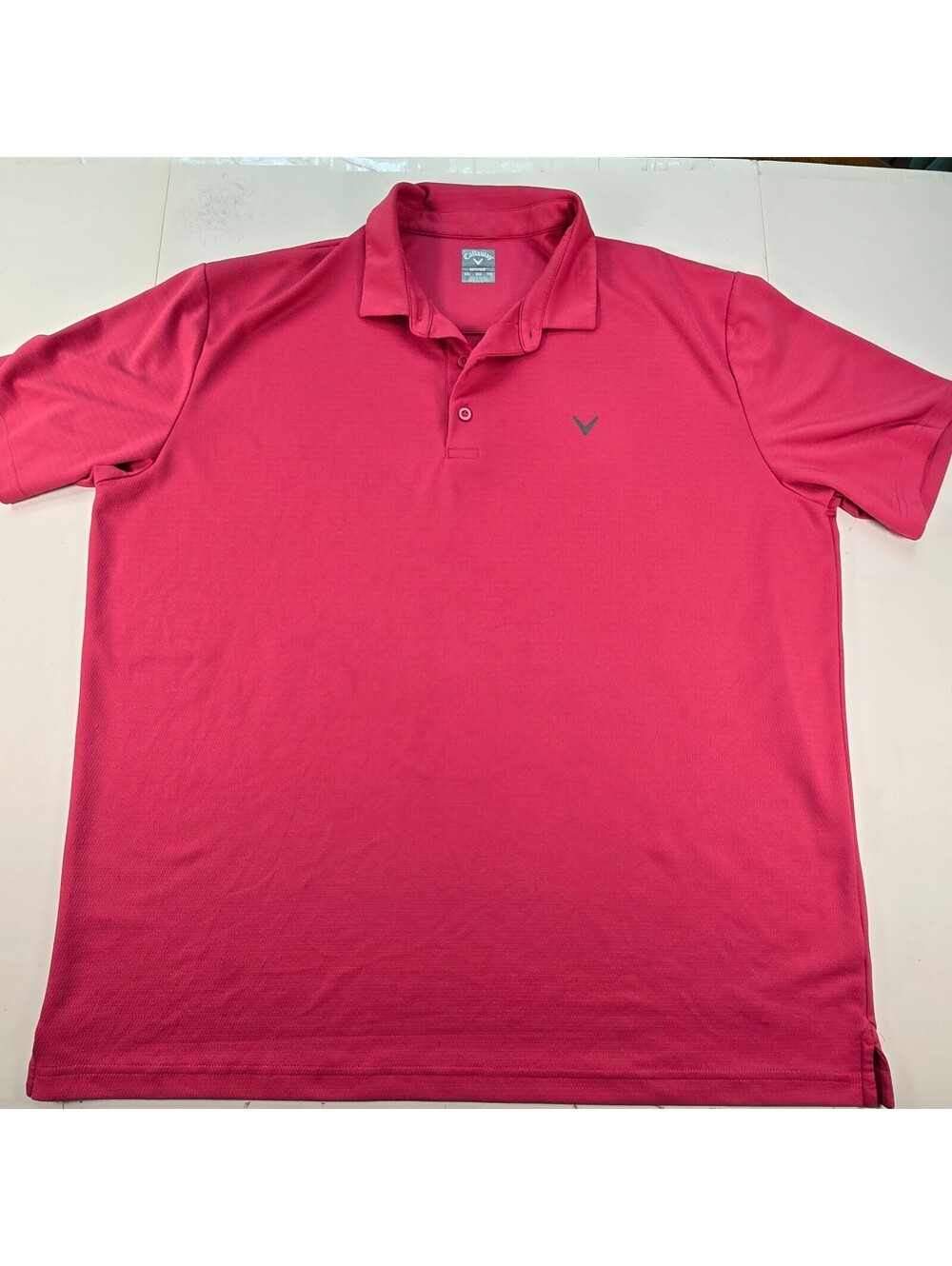 Callaway Opti Dri Golf Polo Mens’s Dark Pink Short Sleeve 2XL